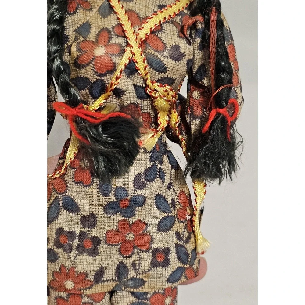 Vintage Nylon Doll, Asian Woman in Traditional Dress with Baby, 13